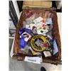 Image 1 : BASKET OF VARIOUS PINS, BUTTONS, MEDALS. MOSTLY HOCKEY RELATED