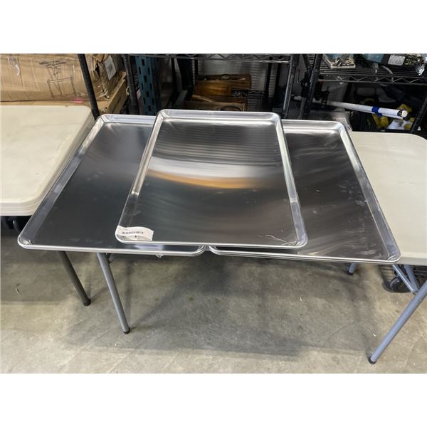 5 NEW ALUMINUM 18x26" BUN PANS - RETAIL $26 EACH