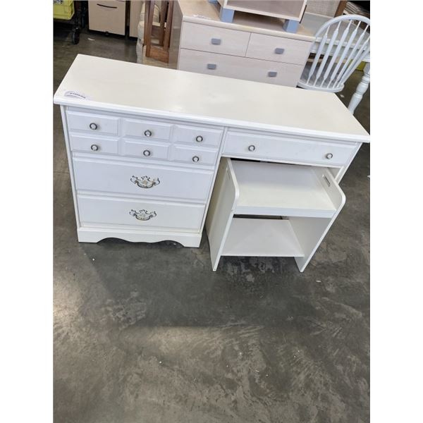 WHITE PRENCH PROVINCIAL STYLE DESK WITH STOOL