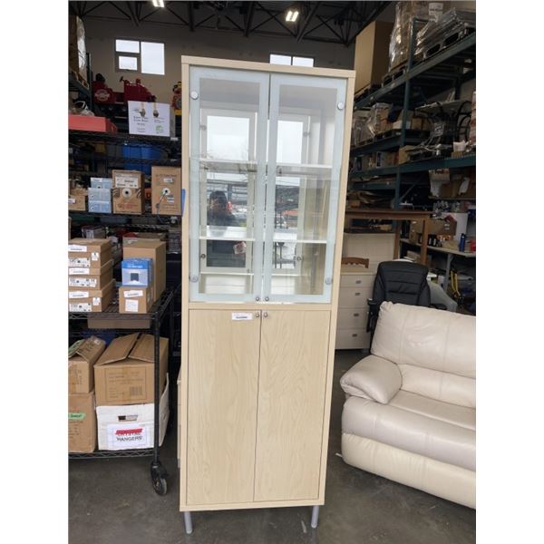 7FT IKEA DISPLAY CABINET