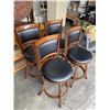 Image 2 : SET OF SWIVEL LEATHER SEAT BAR STOOLS