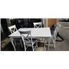 Image 1 : WHITE DINING TABLE W/ 4 CHAIRS