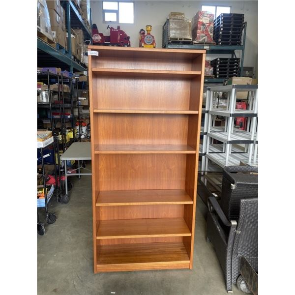 TEAK BOOKSHELF 6.5FT TALL