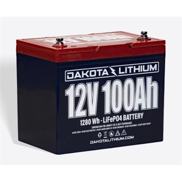 DAKOTA LITHIUM 12V 100Ah Deep Cycle Heated LiFePO4 Battery RETAIL $720 USD