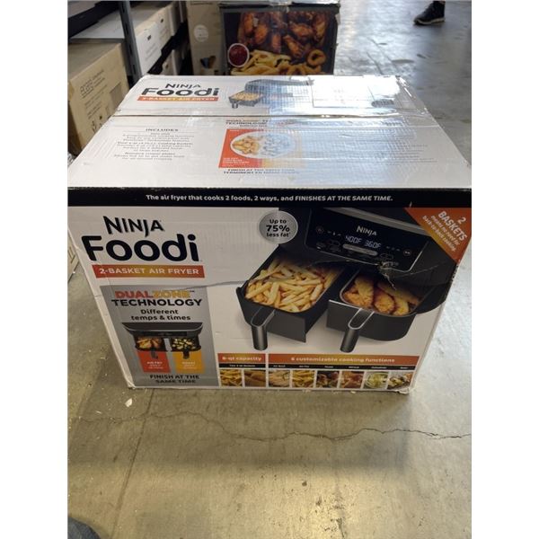 NINJA FOODI 6-IN-1 8QT DUAL ZONE AIR FRYER - TESTED WORKING, RETAIL $189