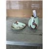 Image 1 : 2 PC GERMAN POTTERY PLATE AND VASE