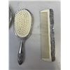 Image 6 : VINTAGE VANITY BRUSH SET AND CASED COMB SET