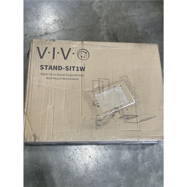 VIVO SIT TO STAND SINGLE MONITOR WALL MOUNT WORKSTATION