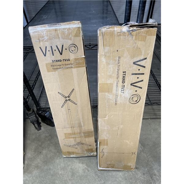 2 VIVO BLACK FLOOR TV STANDS