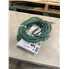 Image 1 : AS NEW 75FT GREEN  INDOOR OUTDOOR HEAVY DUTY LIGHTED 3 WIRE GROUNDED EXTENSION CORD 12AWG