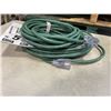 Image 2 : AS NEW 75FT GREEN  INDOOR OUTDOOR HEAVY DUTY LIGHTED 3 WIRE GROUNDED EXTENSION CORD 12AWG