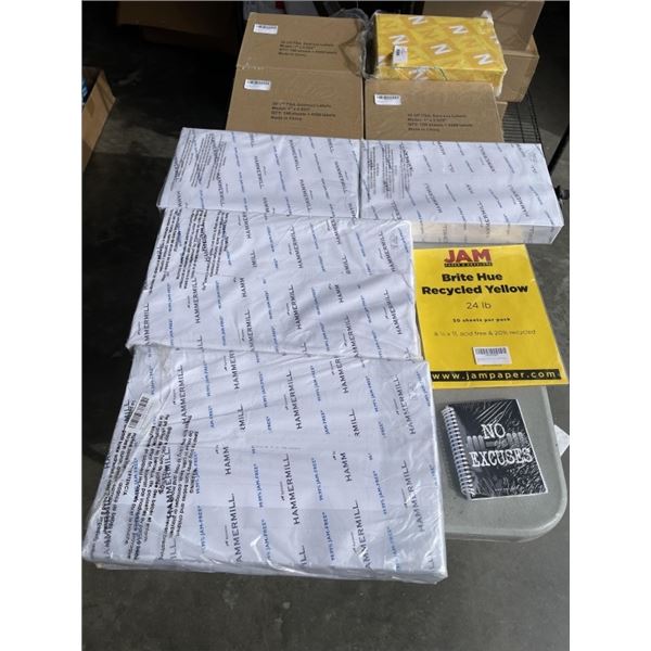 NEW AMAZON OVERSTOCK 4 REMS OF PAPER AND 2 BOXES OF LABELS
