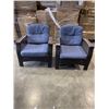 Image 1 : 2 RATTAN PATIO ARM CHAIRS