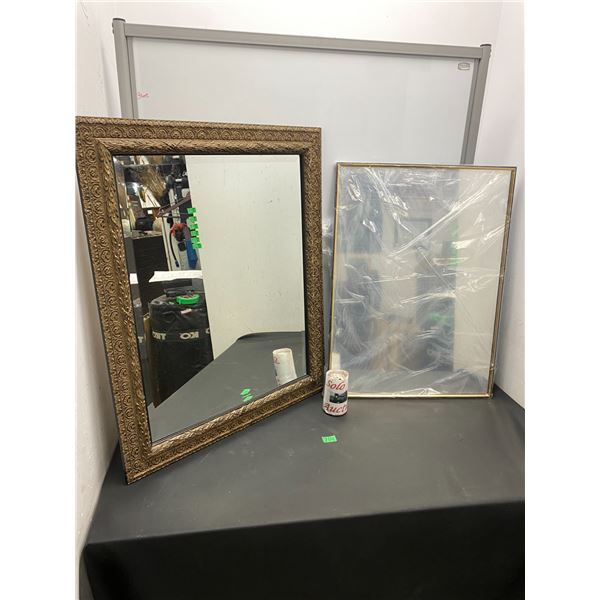 2 framed mirrors