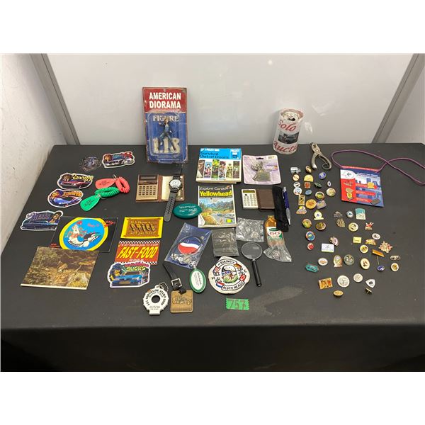 Lot of pin and sticker collection