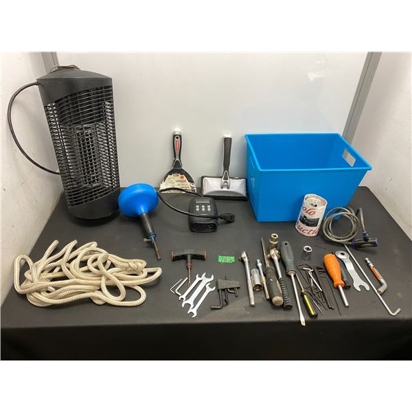 Lot of hand tools, Bug Zapper and more