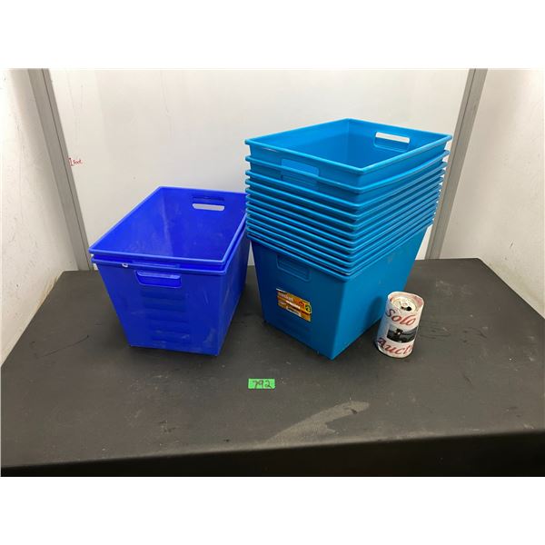 Lot of 14 storage bins
