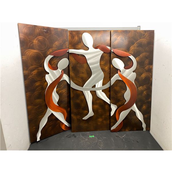 3 Pieces of metal wall art