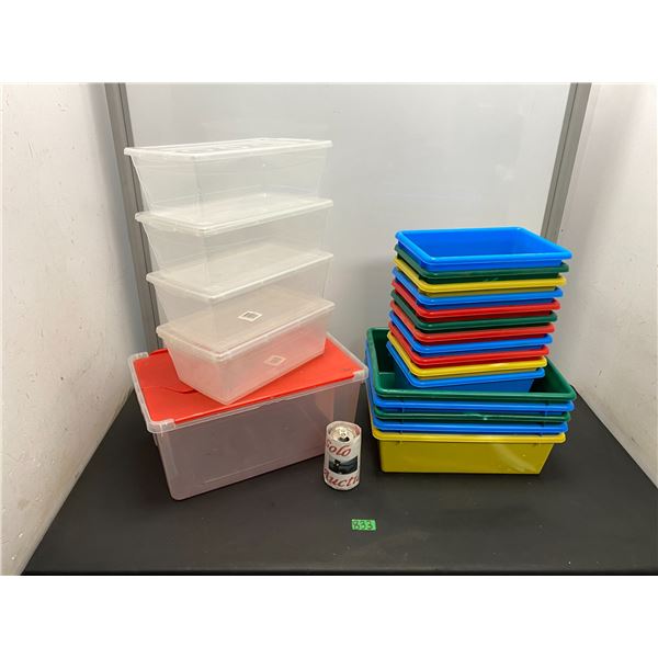 Lot of 20 storage bins