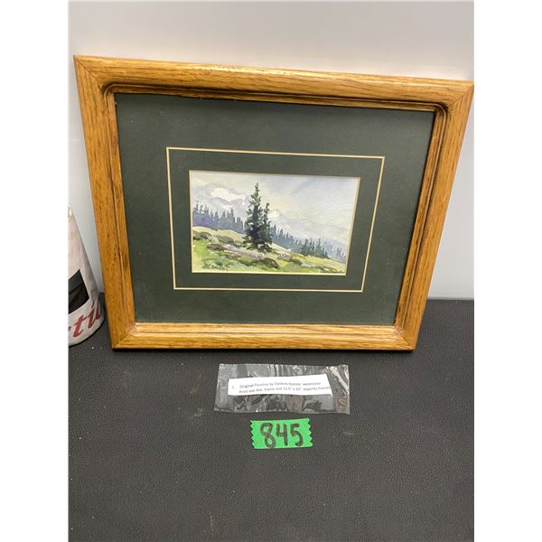 Treeline by Darlene Kondor watercolour 11.5" x 10" expertly framed original art