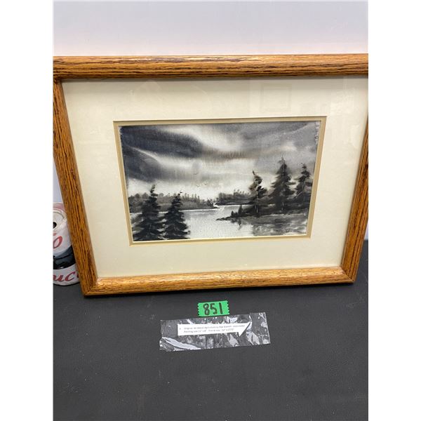 Original art "All About Agriculture" by Rae Stamm, watercolour painting framed 14" x 17.5"