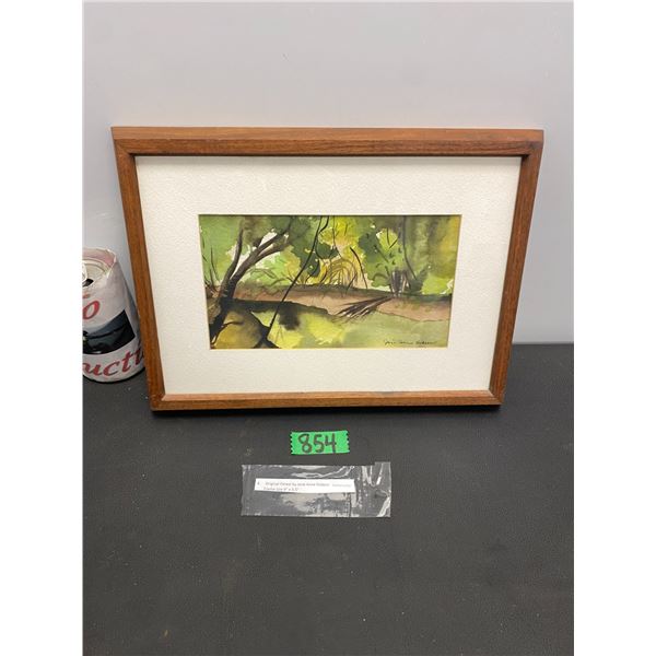 Original "Forest" by Jane Anne Gideon, watercolour famed 9" x 5.5"
