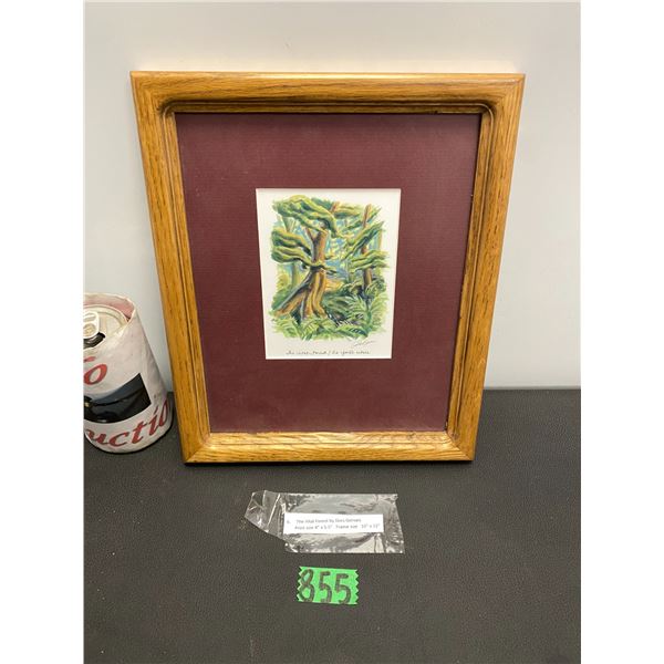 "The Vital Forest" by Dors Gervais, print framed size 10" x 12"