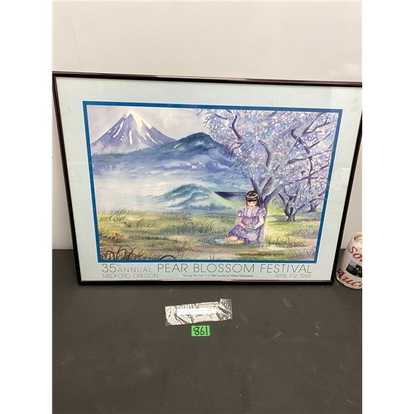 Framed poster of Pear Blossom Festival