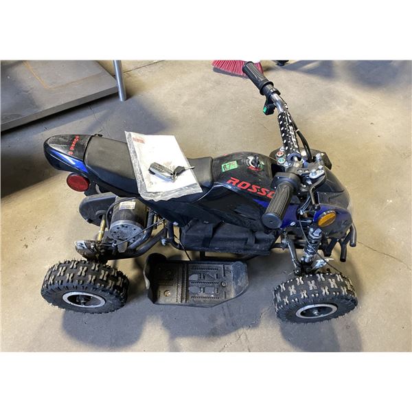 Rosso brand mini quad with keys - Does not start, needs repairs - as is