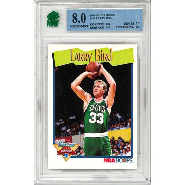 1991-92 Nba Hoops " LARRY BIRD " # 314 - NMNT-MNT