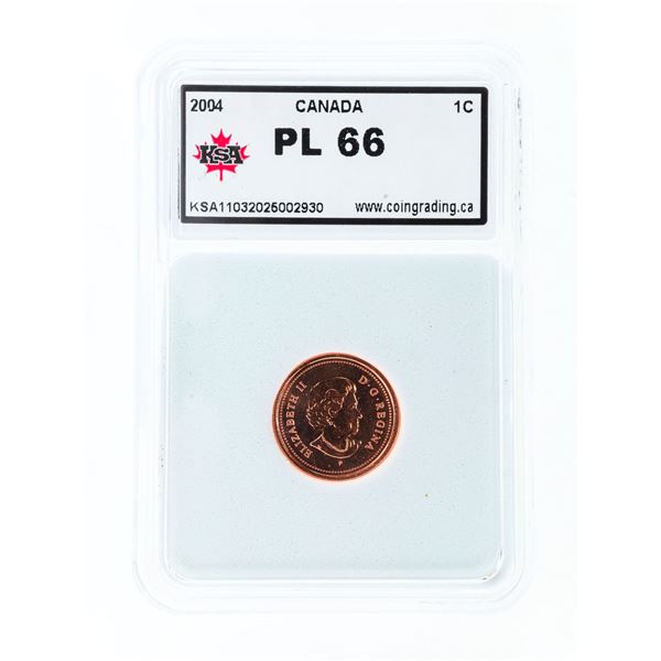 Canada 2004 One cent PL66 KSA SLAB