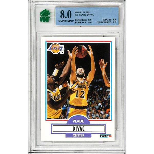 1990-91 Fleer " VLADE DIVAC " # 91 - NMNT-MNT 8
