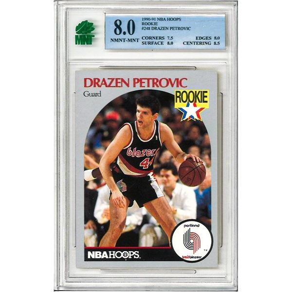 1990-91 Nba Hoops " DRAZEN PETROVIC " # 248 - Rook
