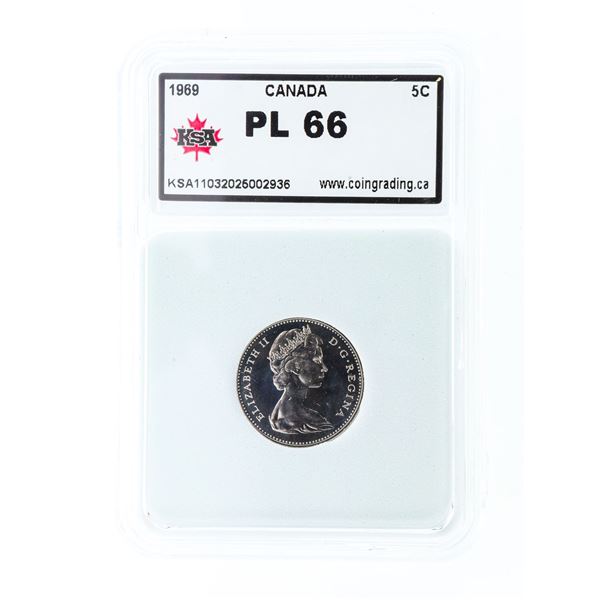 Canada 1969 Five Cents PL66 Sl