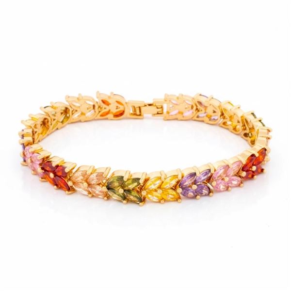 Lady's Hand Made Custom Multi Colour Stone Bracele