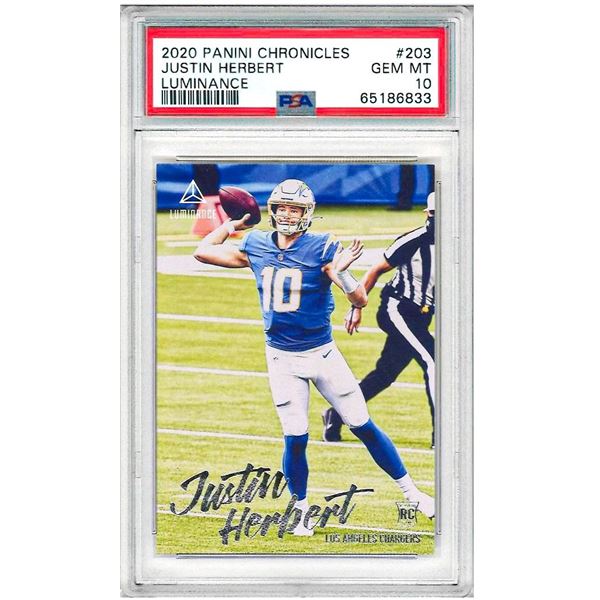 2020 Panini Chronicles " JUSTIN HERBERT " # 203 -