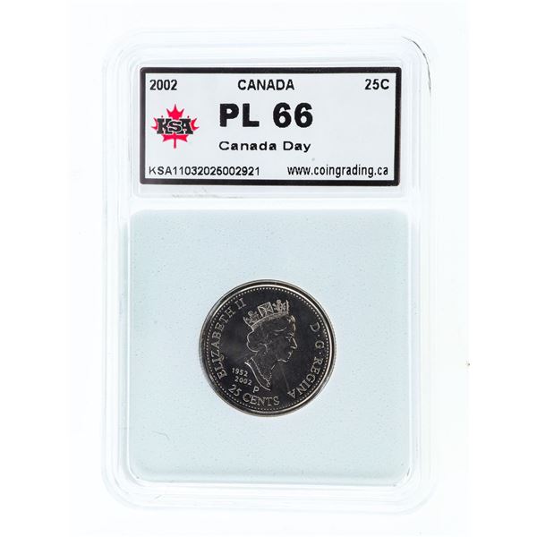 Canada 2002 Canada Day Twenty Five Cents PL66 KSA