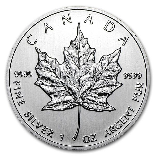 1 Oz Canadian Silver Maple Leaf Coin (Random Year/