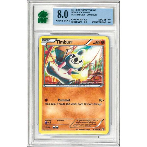 2011 Pokemon Tcg Bw " TIMBURR " # 62 - Noble Victo