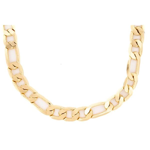 18kt Oro Laminado Figaro Link Necklace /Chain 24"