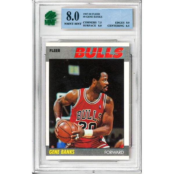 1987-88 Fleer " GENE BANKS " # 8 - NMNT-MNT 8