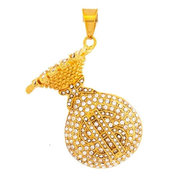 Pot of Gold w/ Crystal Elements Pendant