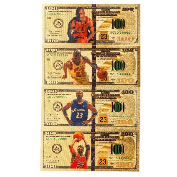 Set 4 Michael Jordan 24kt Gold Foil Overlay Collec