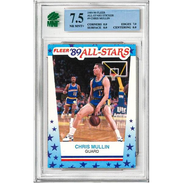 1989-90 Fleer " CHRIS MULLIN " # 9 - All-Stars Sti