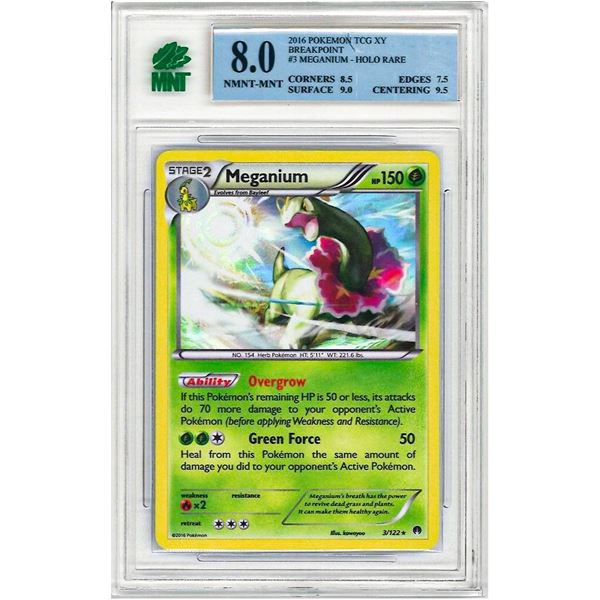 2016 Pokemon Tcg Xy " MEGANIUM " # 3 - Breakpoint