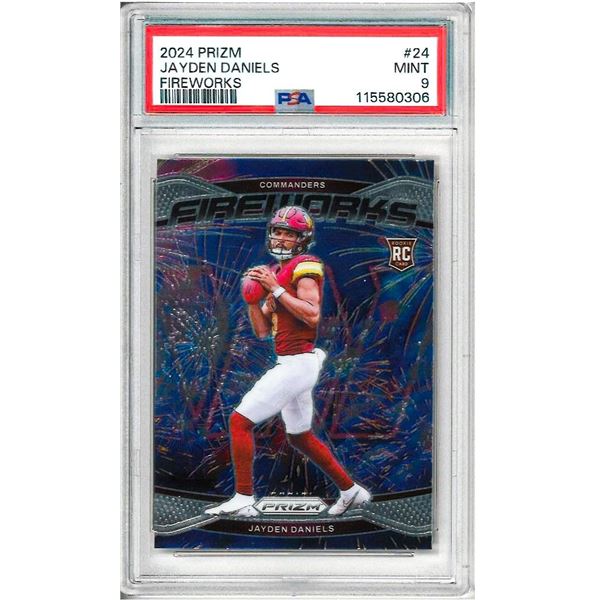 2024 Prizm " JAYDEN DANIELS " # 24 - Freworks , -