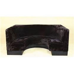 Large Dark Brown Velvet U-Shape Dining Booth x3