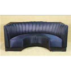 Navy Blue Seating U-Shaped Dining Booth X4