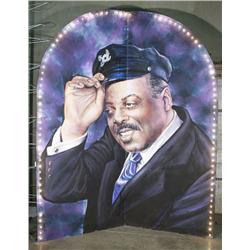 Large Light Up Folding Mural Wall Panel Portrait "Count Base" 9' Foot Tall, Hand Painted 