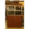 Image 1 : 10" Tall Faux Brick Wall Panel with Window X3